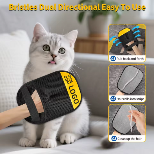 Gant anti-poils pour chien et chat — Retire efficacement les poils morts