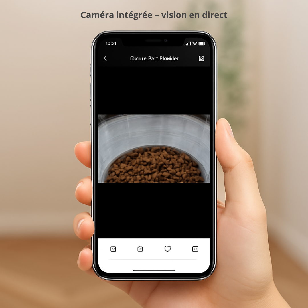 Distributeur automatique Wi-Fi avec caméra – Repas programmés et vision en direct pour chat et petit chien
